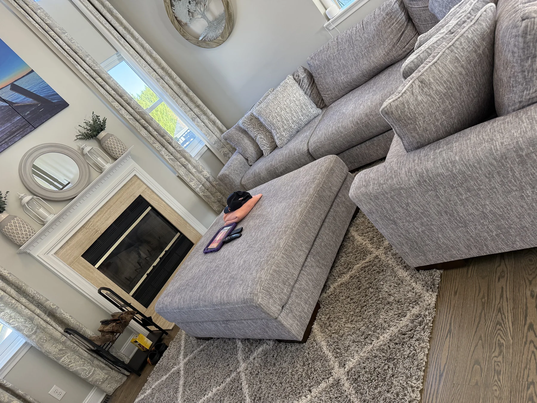 Living room cleaning result